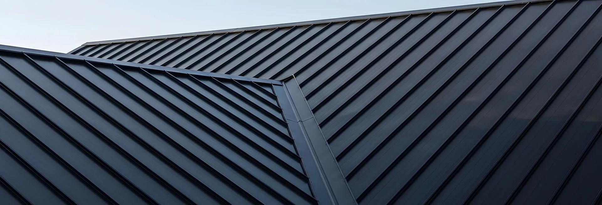 Residential metal roof on a home.